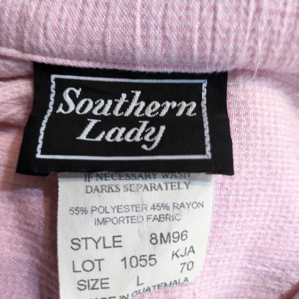Southern Lady Roll-Sleeve Blouse EUC L/XL - Picture 6 of 7